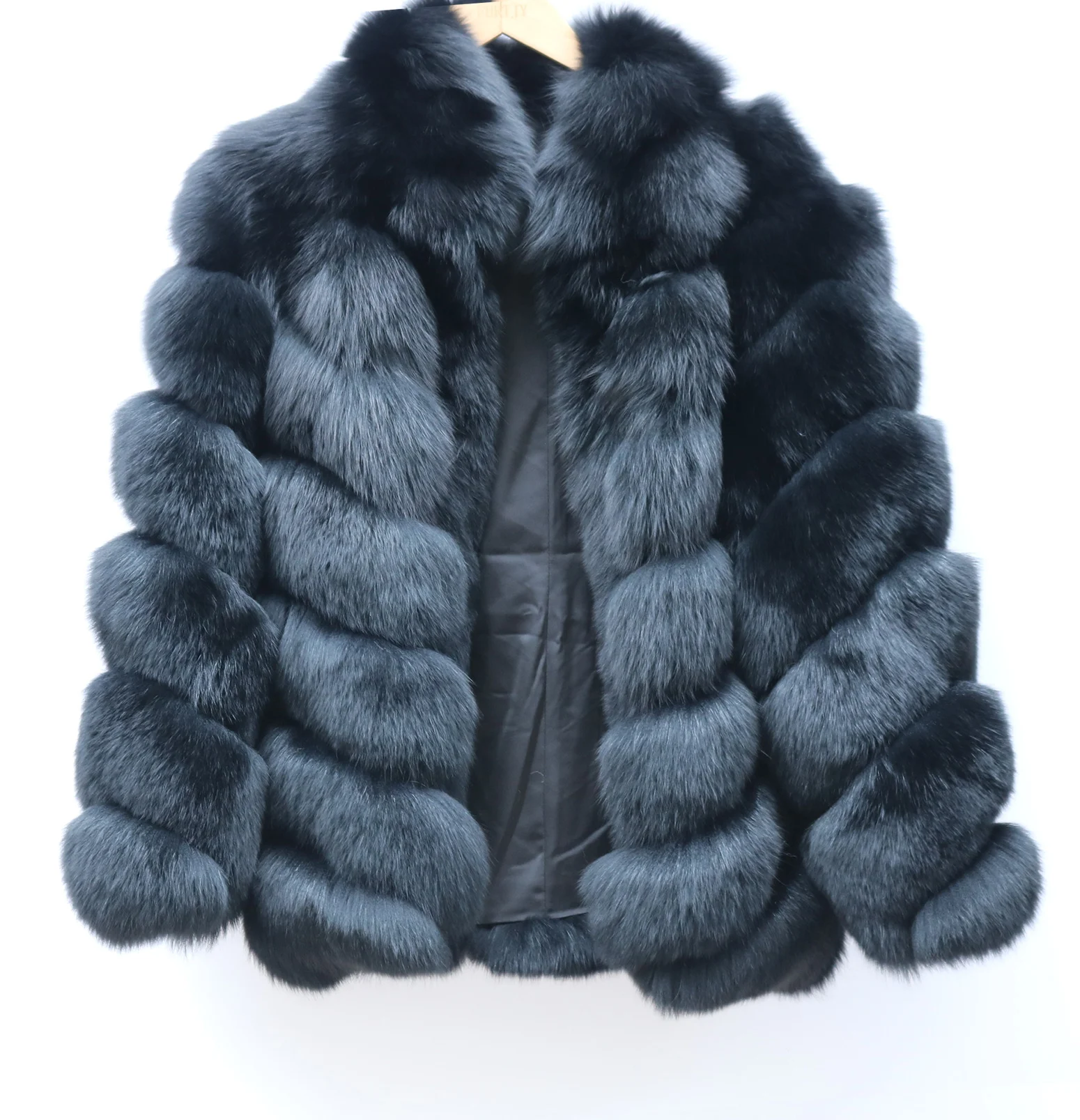 

Winter women's Real Fox Fur Coat warm fur classic fox jacket stand Collar fur coat Warm Luxury Fur Jachot selling