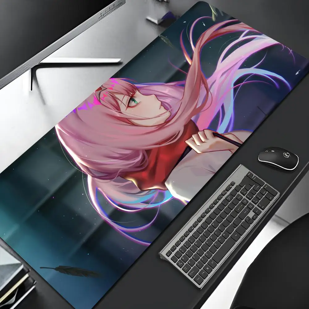 Zero Two Darling In The FranXX Anime Mouse Pad Edge Big Gaming Locking Computer Gamer Large Rubber Art Mousepad Cool Laptop Desk