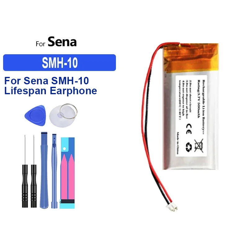 500mAh Replacement Battery For Sena SMH-10 Lifespan Earphone SMH10 SR10 Headset