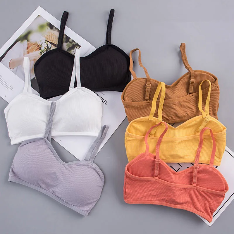 

8-18 Years Kids Bras Young Girls Underwear Teenage Training Bras Women Cotton Kids Brassiere Tube Tops Girl's Sport Bras