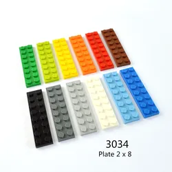 1 Pcs Buildings Blocks 3034 Plate 2 x 8 Brick Collections Bulk Modular GBC Toy For High-Tech MOC Set