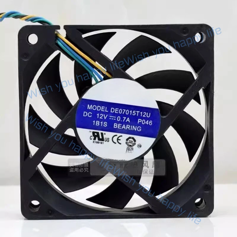 L... for AVC DE07015T12U P046 DC12V 0.7A 7CM 4-Wire PWM Cooling Fan