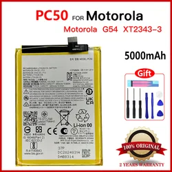 Genuine New High Quality 5000mAh PC50 Replacement Battery For Motorola G54 XT2343-3 PC 50 Batteria Batteries+Free Tools