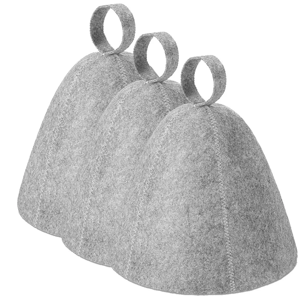 Wollene Saunamütze, Saunamütze für das Thermalbad, saugfähige Haartrockenmütze – Detail 2