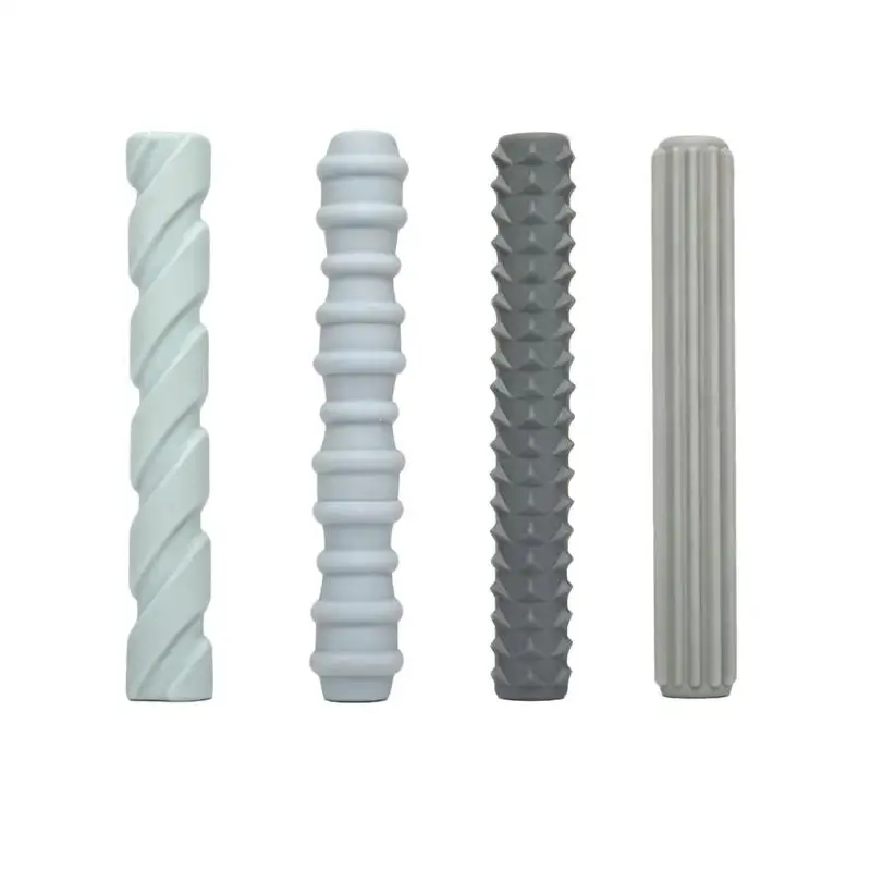

31BA 8Pcs Colorful Textured Silicone Pen Grip Writing Aid Grip Ergonomic Pencil Holder For Children Adults Stress Relief