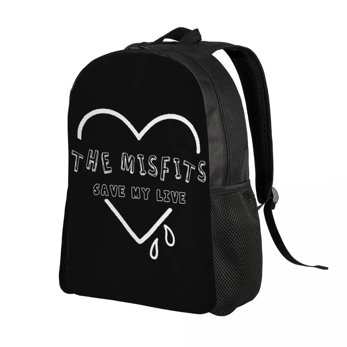 Custom Heavy Metal Rock Misfits Skull Laptop Backpack Women Men Casual Bookbag for School College Student Save My Soul Bag