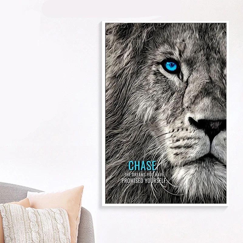 Animal posters Eagle Lion Wolf Tiger photo Canvas Printing Wall  Decoration Frameless Painting For Home Living Room  Decor