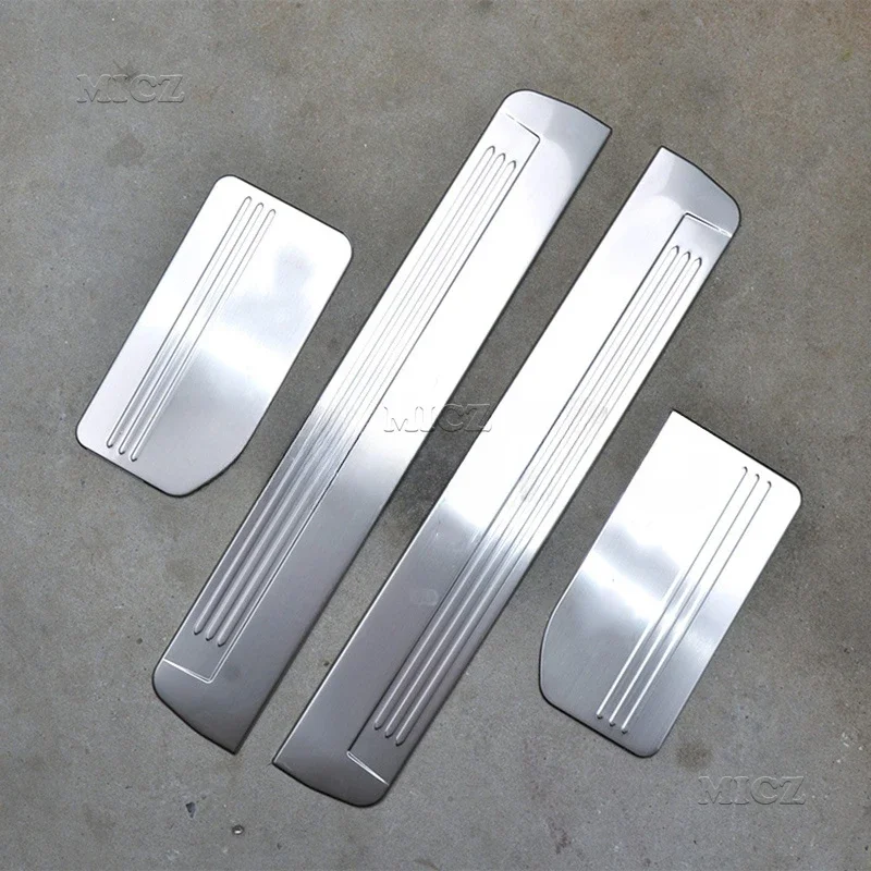 

Для Mitsubishi Pajero V80 V93 V95 V97 V98 2007-2021 Нержавеющая внутренняя накладка на порог, защитная крышка для входа педали