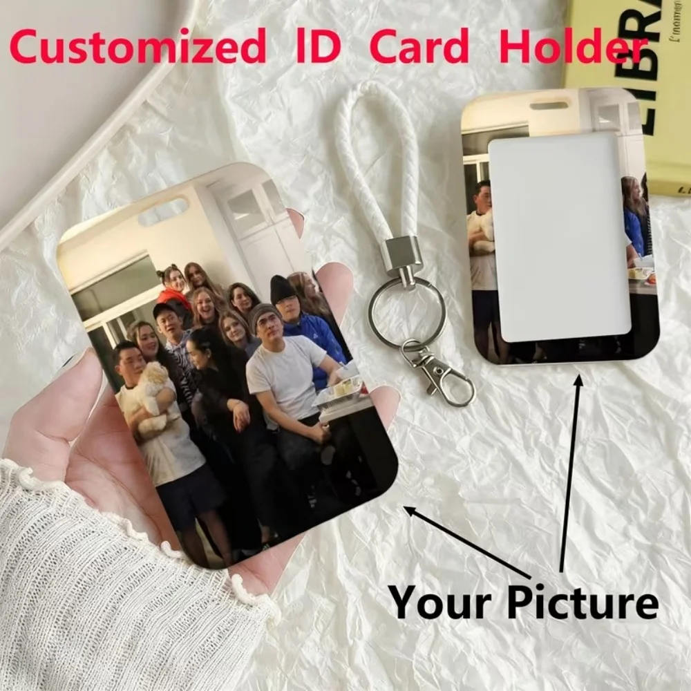 DIY Customised Family Photo Acrylic Card Holders, Bank Card and Credit Card ID Card Student Pass Elegant Keyring Protective Case