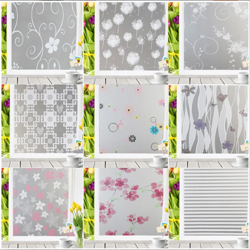 

Window Privacy Film Frosted Glass Film Sun UV Blocking Self-adhesive Heat Control Decorative Stickers Bathroom Door Covering