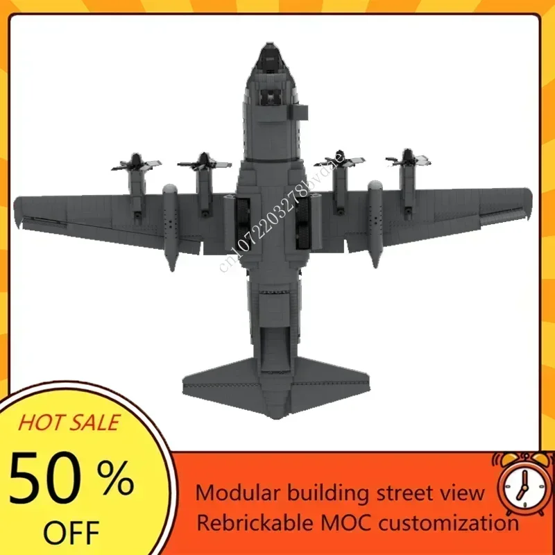 5257PCS MOC WW2 Military Aircraft Legacy C-130H Hercules Fighter Model Custom Puzzles Technology DIY Assembly Birthday Toys Gift