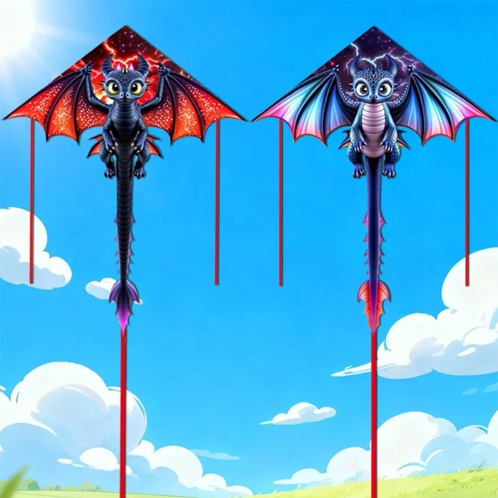 جديد سهل الطيران الكرتون التنين طائرة ورقية كبيرة التيروصور الأطفال طائرة ورقية Ripstop 100 متر طائرة ورقية خط في الهواء الطلق لعبة طائرة رحلات الأسرة