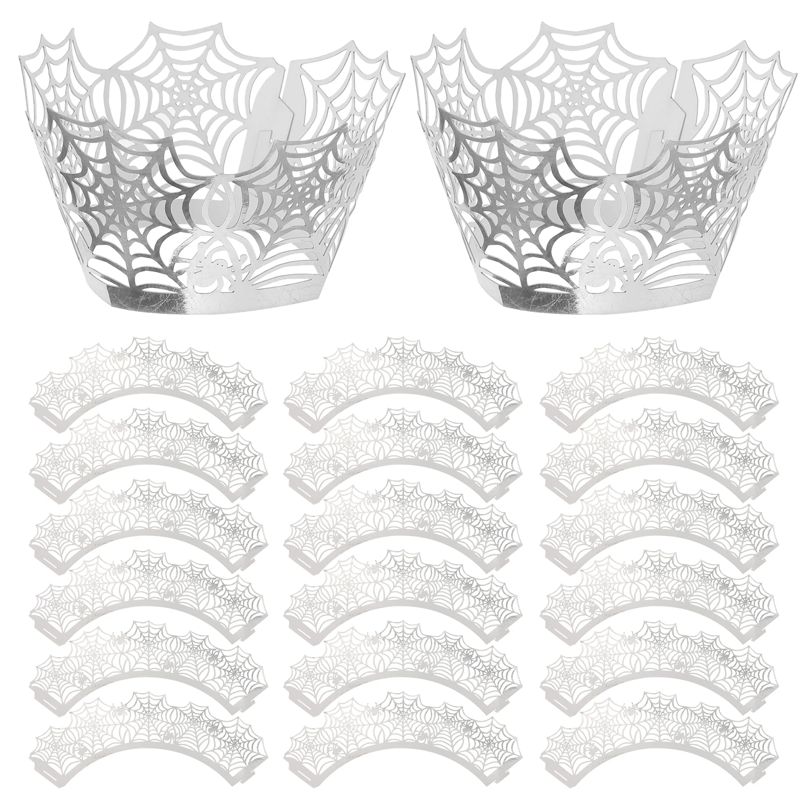 

25pcs Cup Border Baking Cups Dessert Dessert Bowls Bowls Hollow Out Cupcake Wrappers Food Grade Paper Ideal Parties