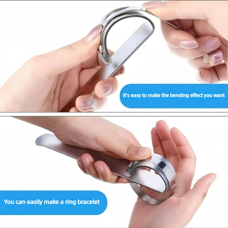 Simple Bracelet Bending Tool Set- Round Bangle Straightener with Rubber Mallet, Shaping Pliers & Aluminum Rod for Jewelry Making