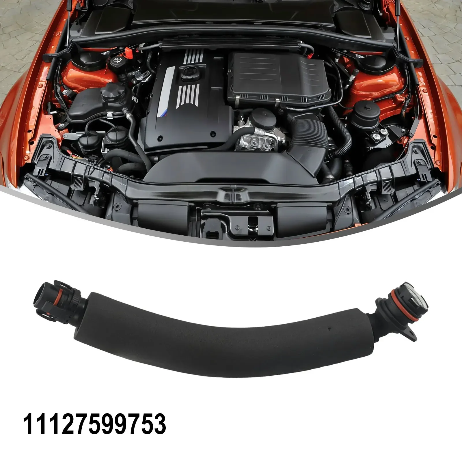 Vent Hose For BMW For 1/2/3/4SERIES 11127599753 Vent Outlet Pipe For Cylinder Head ABS Enginee Outtake Tube Replacement