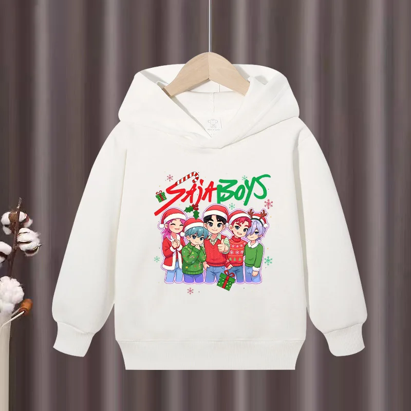 جديد KPop شيطان الصيادين الأطفال مقنعين Sweatshi أنيمي عيد الميلاد طباعة طاقم الرقبة البلوز الفتيات Kawaii الشتاء بلوزات دافئة غير رسمية