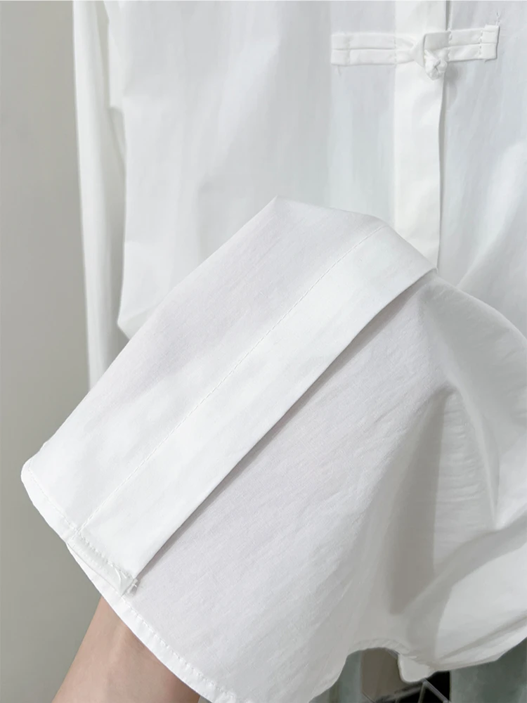 Blusa de verano para mujer, camisa de primavera, blusa para mujer, Maxi Blusas de gasa, informal, elegante, Vintage, manga larga, holgada de gran tamaño, blanca