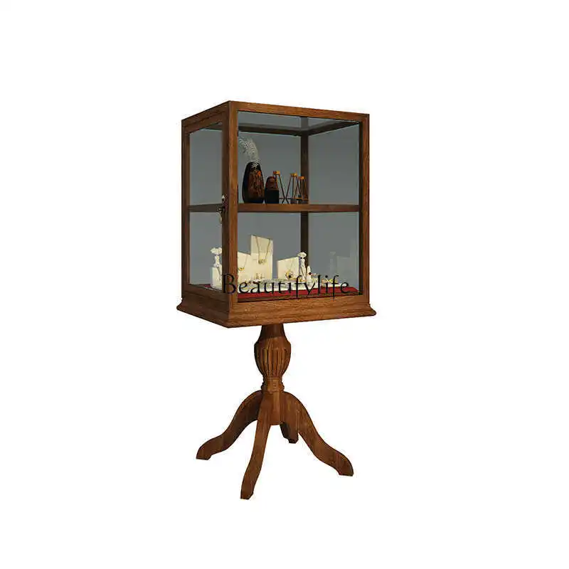 

Vintage Jewelry Display Museum Jade Exhibition Glass Island Cabinet