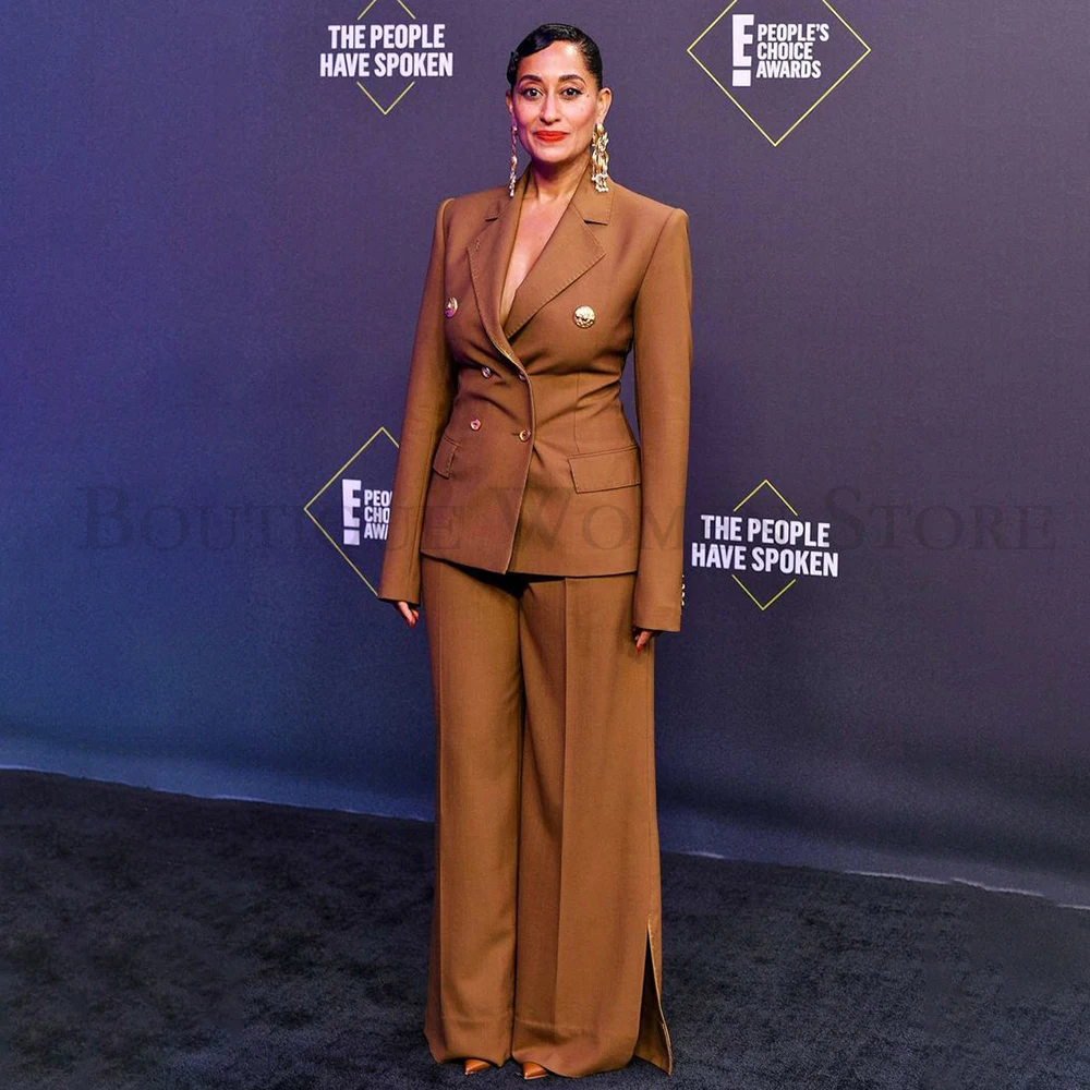 

Tailor Made Women's Suits Fashion Stylish Double Breasted Blazer High Quality Soft Fabric 2 Piece Jacket Pants Blazer Sets