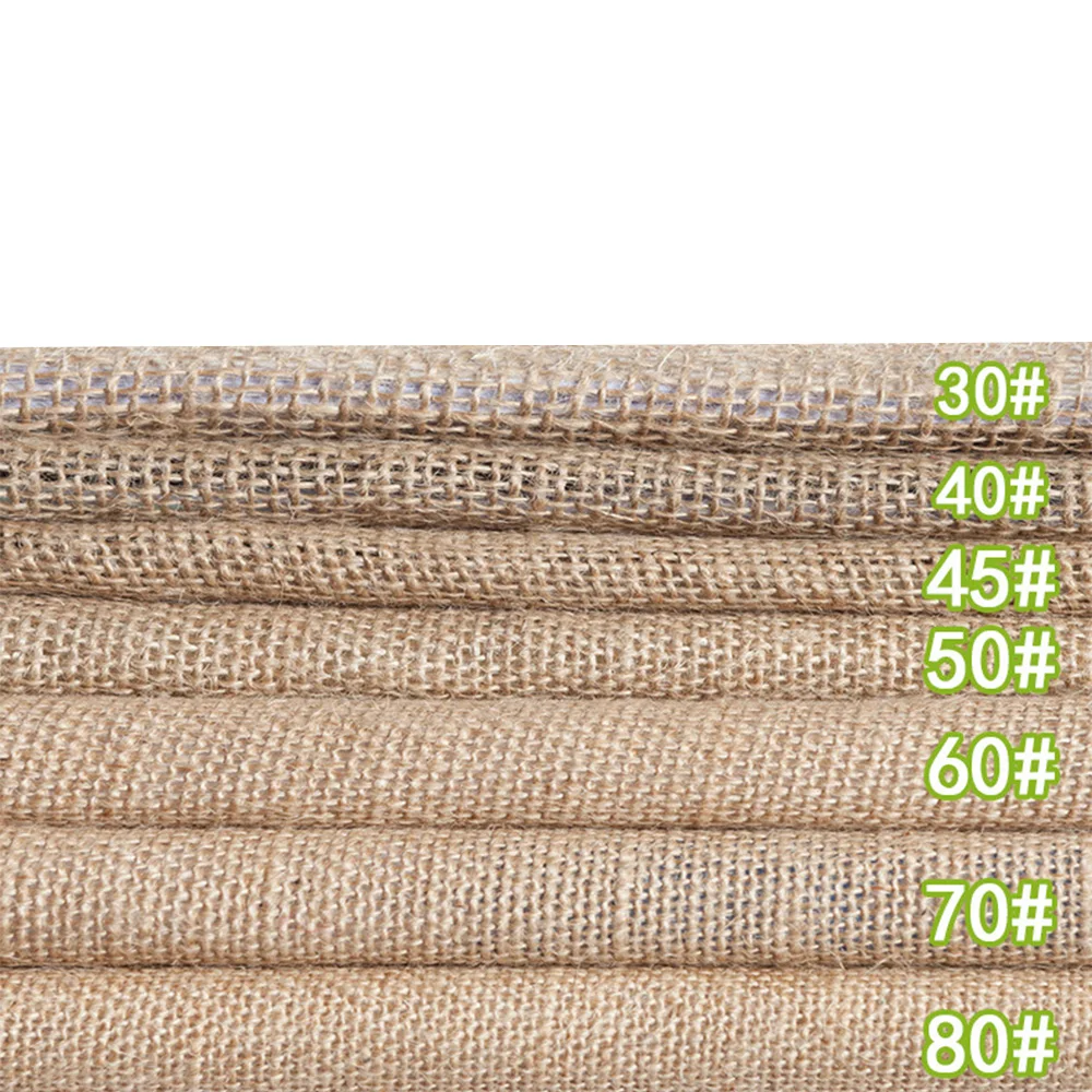 Jute Fabric Sack Linen Cloth for DIY, Hand Work Storage Bags, Christmas Decoration, 160x100cm, 18 #, 80 #