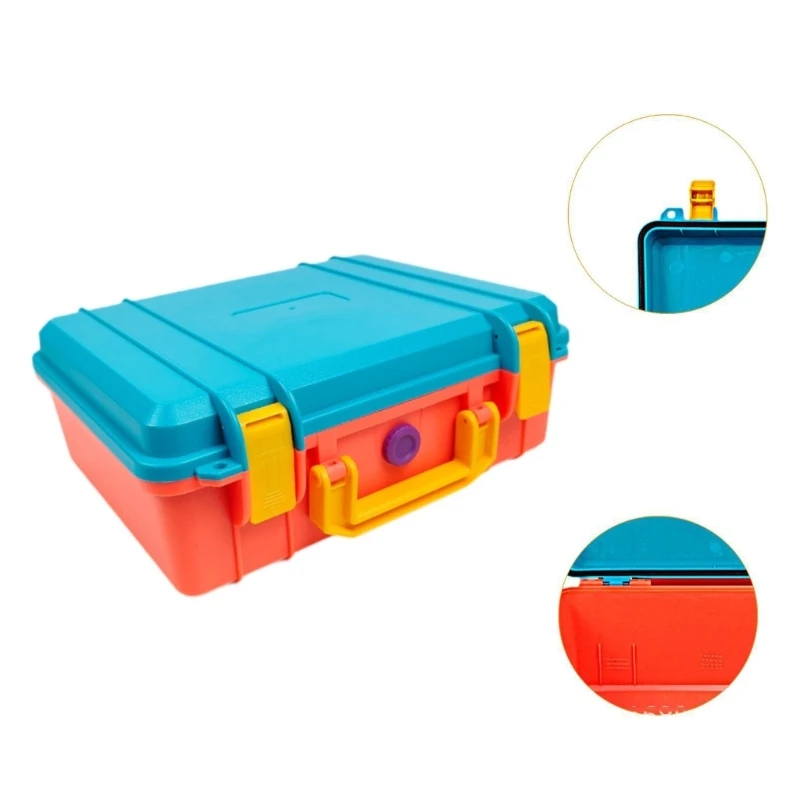 Caja herramientas multifuncional con pared reforzada y compartimentos internos