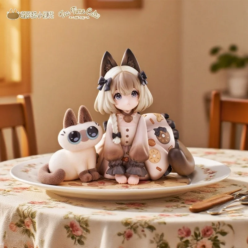 

Pre-sale Ribose Tea Time Cat×Siamese Cat Little Beans Friendship Collaboration Set Special ver Anime Figure Desktop Cute Figures