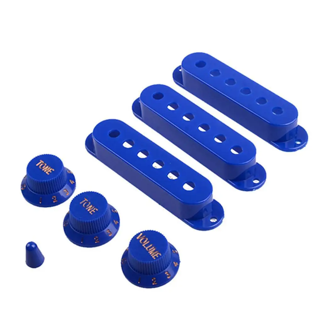 2/3/5 Single Coil Pickup Cover Crontrol Knob Tip for Electric Guitar Blue