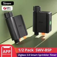 1-2 uds SONOFF SWV BSP rosca estándar Zigbee válvula de agua inteligente IP55 controlador de aspersor riego automático para el hogar Alexa Google
