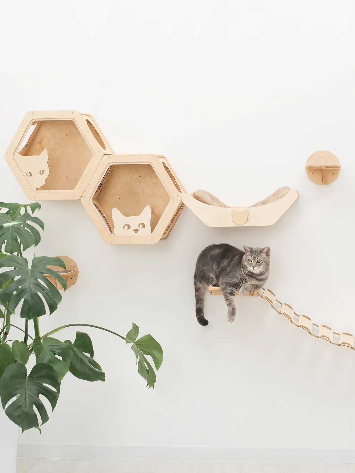 Estante de escalada colgante de pared para gatos, plataforma de salto para gatos, muebles para tienda de mascotas, escalera de escalada de pared, estante de madera para interiores