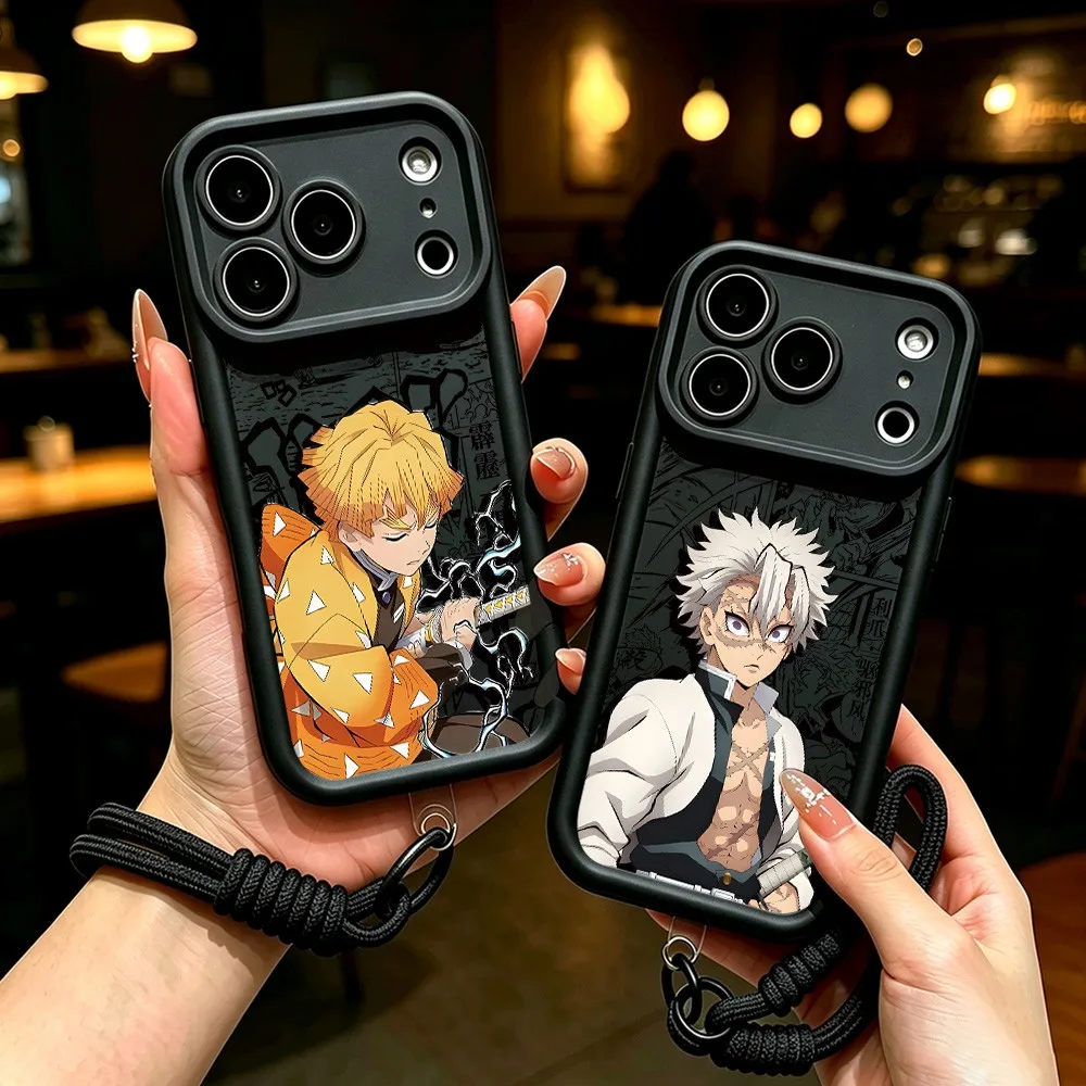 Phone Case for Samsung S26 S25 S24 S23 S22 S21 S20 F06 M16 FE Plus Ultra 4G 5G Soft TPU With Lanyard New Demons Hot Slayers