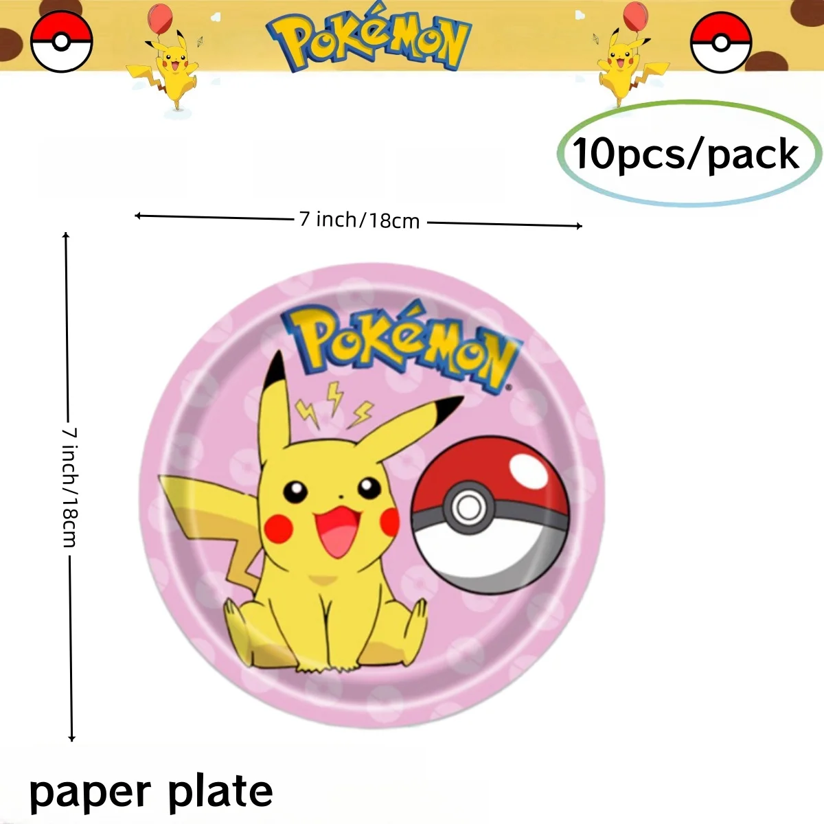 Pokemon Dekoracja urodzinowa Pikachu Obrus Kubek Talerz Serwetka Torba na prezent Baby Shower Dzieci sprzyja Prezenty na przyjęcie