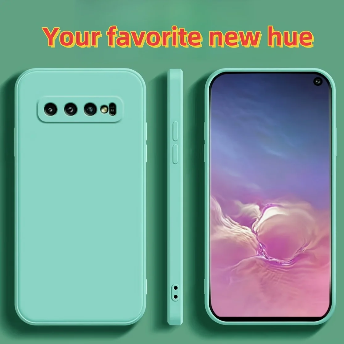 Edle Mode Einfarbig Stoßfest Schützende Flüssigkeit Silikon Telefon Fall Für Samsung Galaxy S10 Plus 4G/S10 4G/S10e 4G – Detail 9