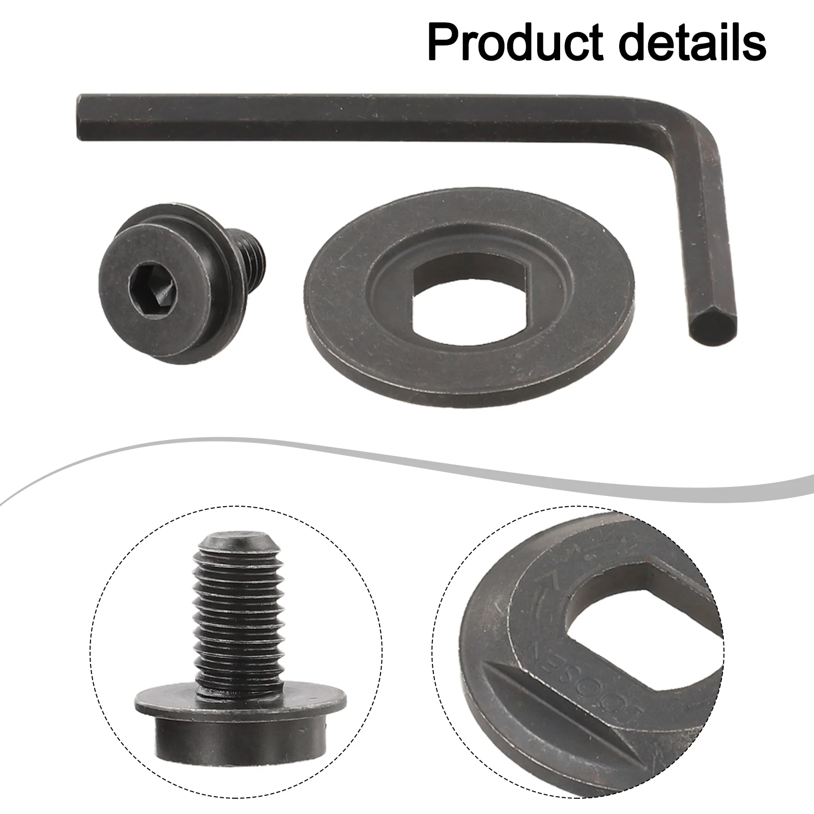 Circular Saw Outer Flange and Blade Bolt 64869700 with Hex Key Compatible for DCS391 DCS390 Circular Saw Parts