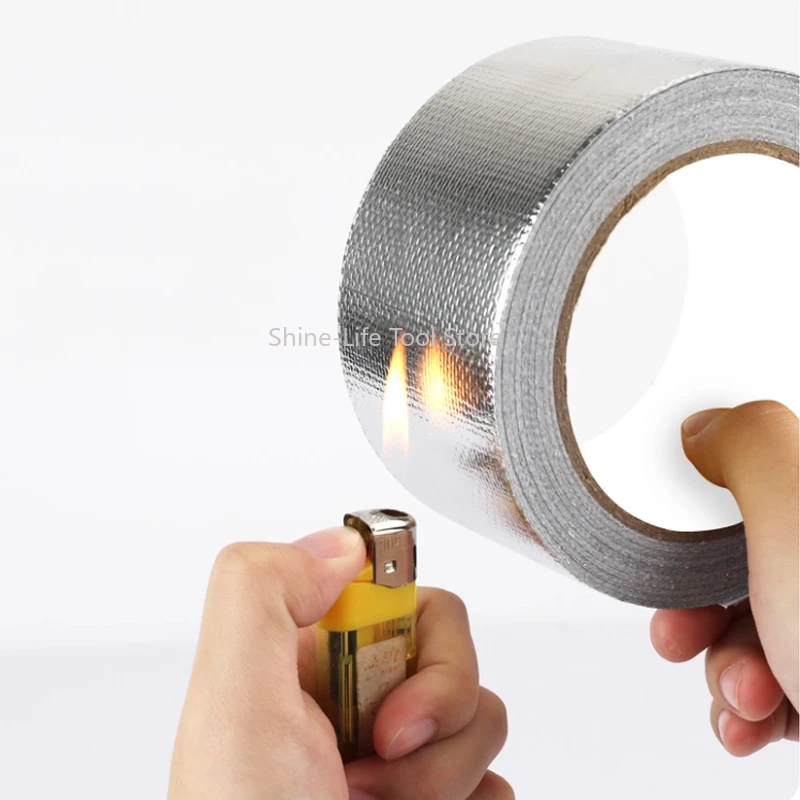 SL Width 48~150mm  Self Adhesive Fiberglass Aluminum Foil Tape Waterproof Sunscreen Heat-insulating Fiberglass Tape