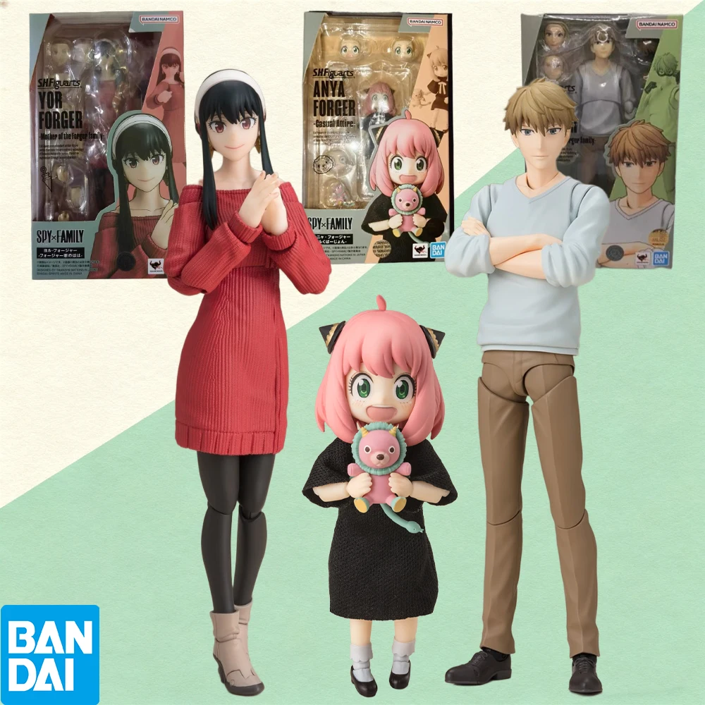 

100% Authentic In Stock Bandai S.H.Figuarts Spy x Family Anya Forger & Parents Set Collectible Model toy