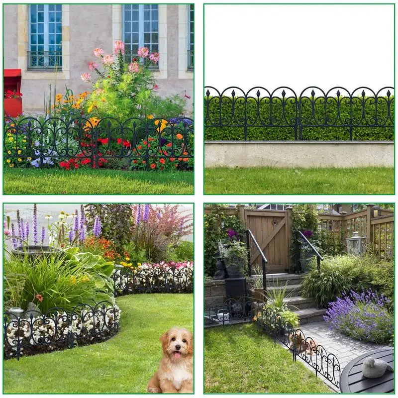 5 Pcs Splicable Removable Plastic Fence Outdoor Garden Lawn Edging Garden Fence Small Fence Wedding Decorative Fence beautiful