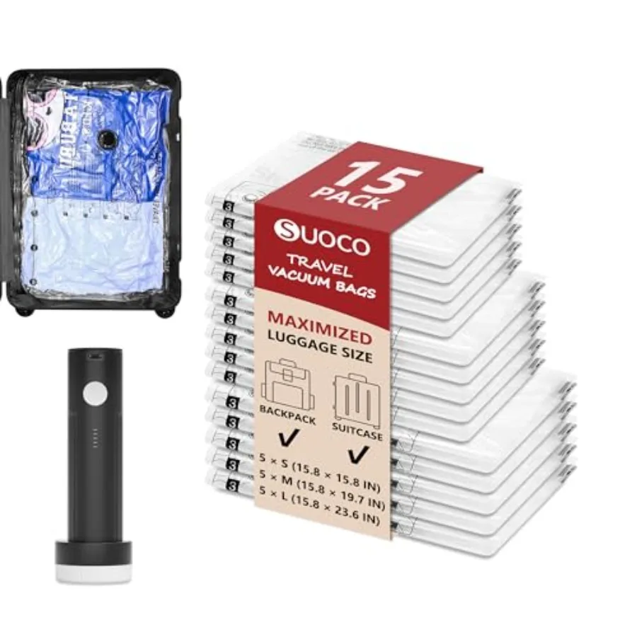 

Вакуумные пакеты для одежды с перезаряжаемым электрическим насосом, компрессионные органайзеры для упаковки, для хранения в багаже и чемоданах