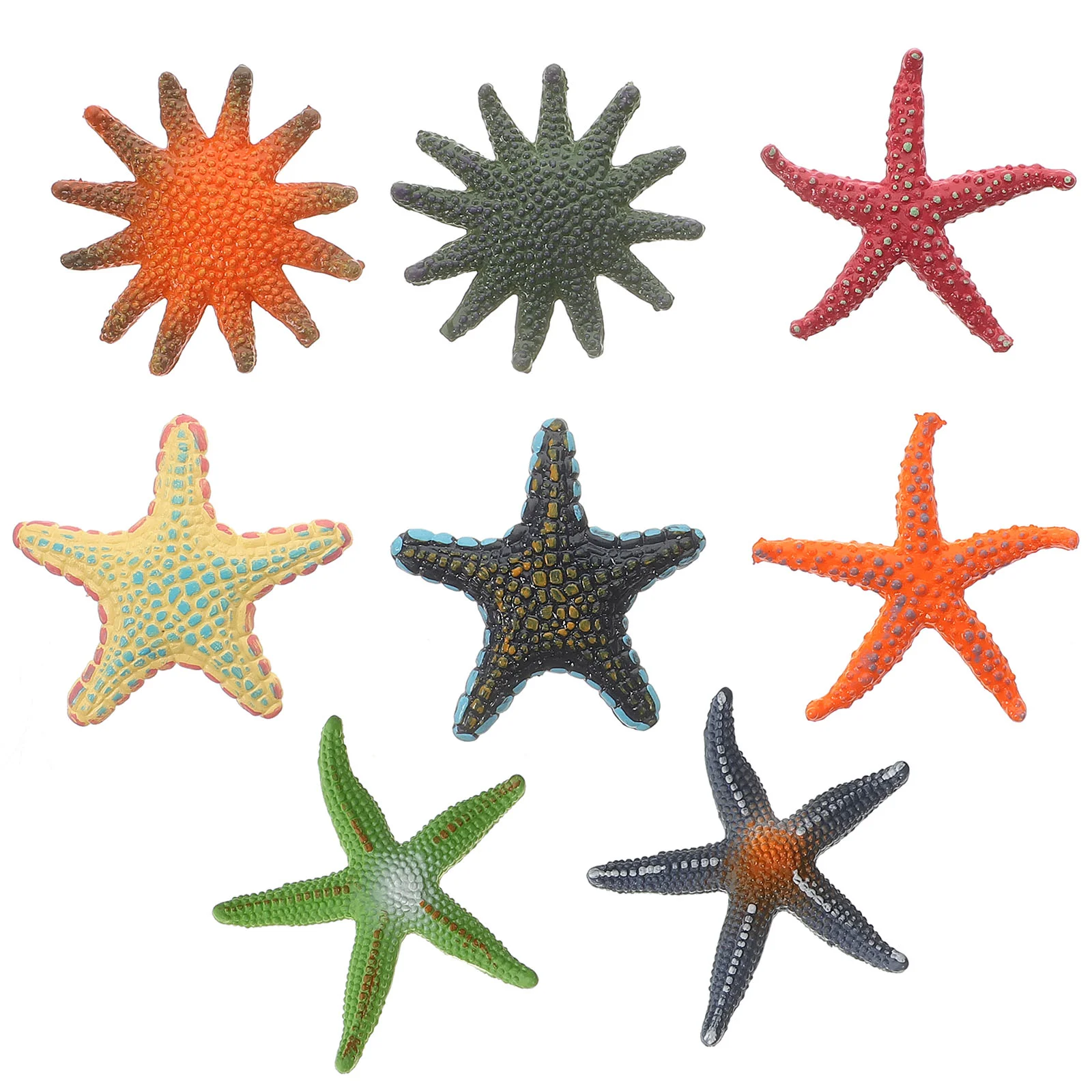 8 Pcs Marine Life Model Diving Toys Sea-star Figurine Ocean Animal Soft Glue Animals Child Desktop Decor