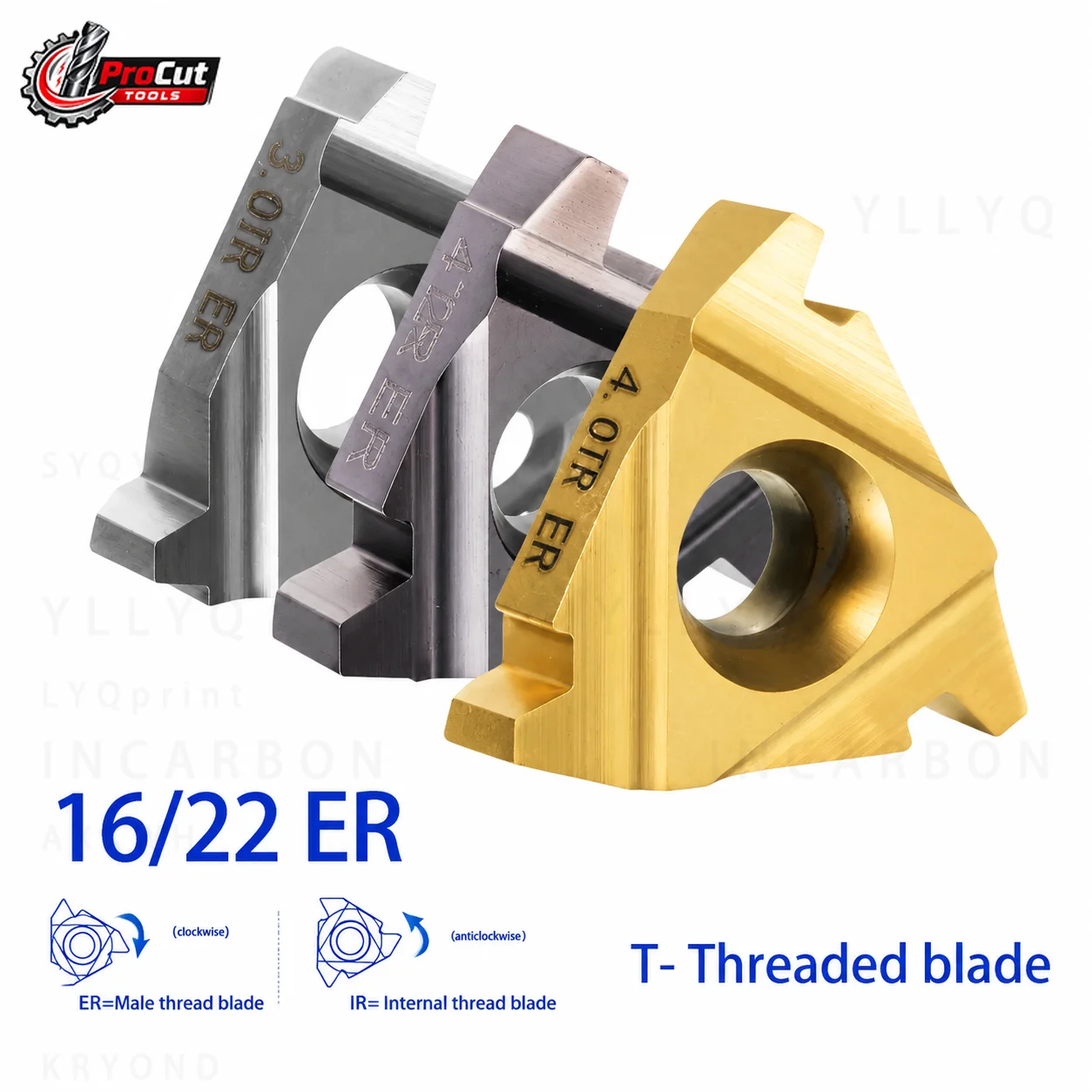 Inserti Filettati Trapezoidali In Carburo 16ER 22ER 1.5TR 2TR 2.5TR 3TR 4TR 5TR 6TR Tipo T Per Utensili Di Tornitura CNC SNR-image