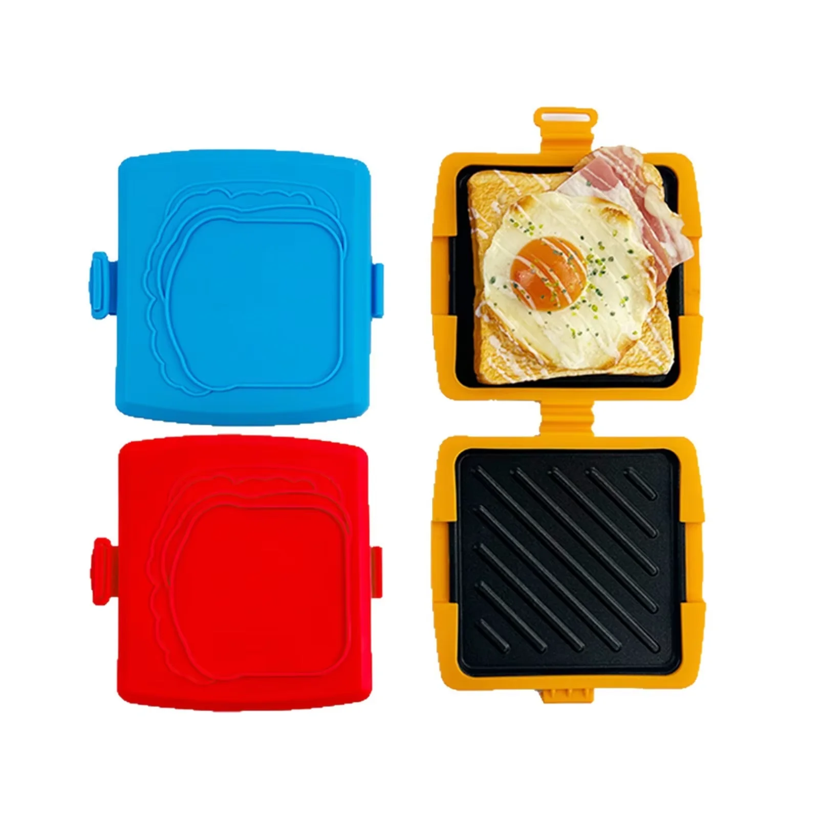 Microwave Sandwich Maker Wireless Microwave Toaster Versatile Time Saving Sandwich Maker for Home Traveling Office Dormitory
