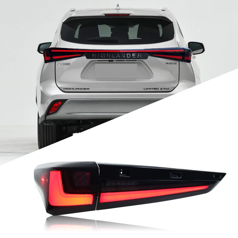 

Suitable for 22-23 Highlander Tail Light Assembly Crown Land Replacement Modified LED Through Running Light Brake Light
