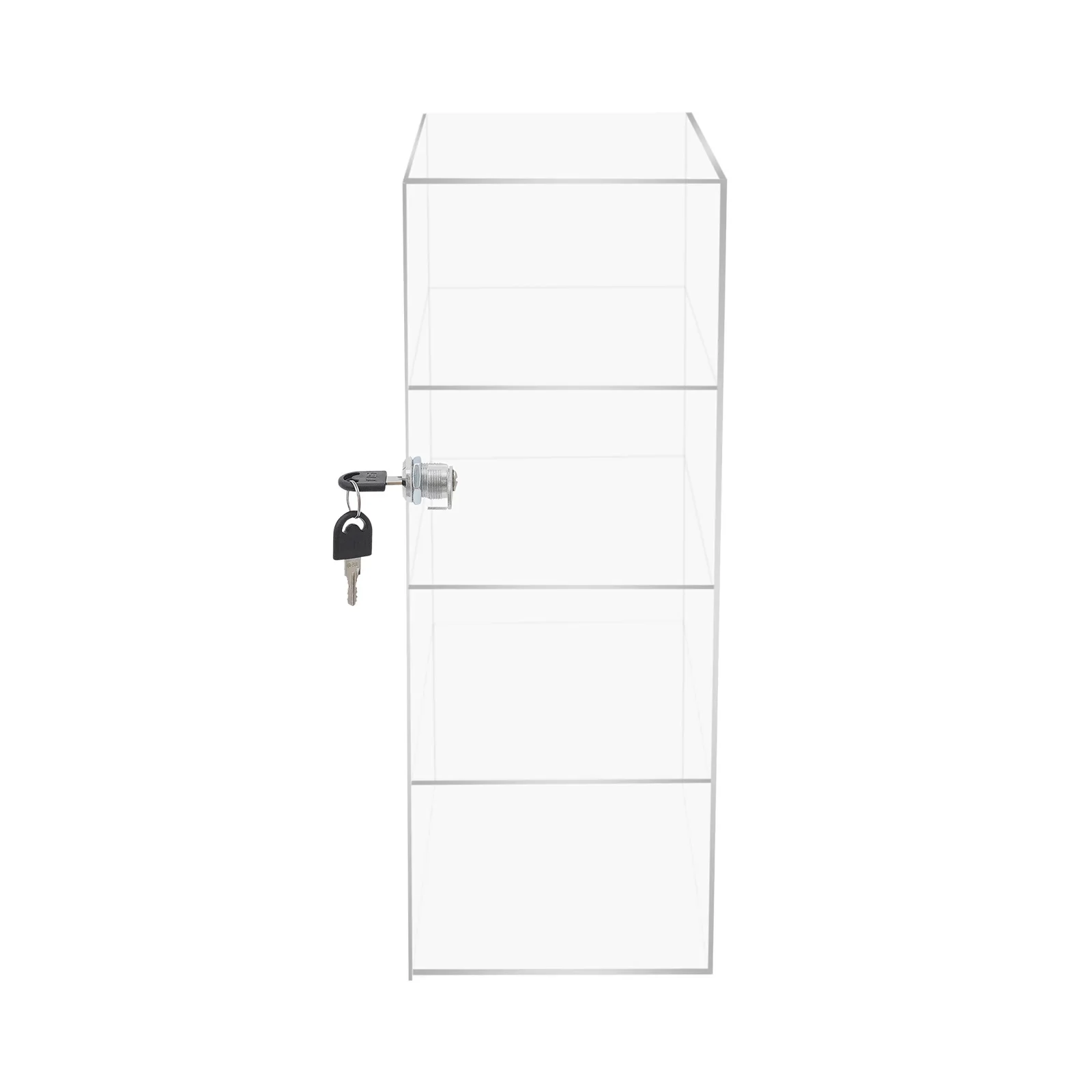 واضح قابل للقفل الاكريليك عرض حالة كونترتوب عرض ث/رفوف للدمى المقتنيات التحف التماثيل ديكور غرفة مكتب المنزل #4