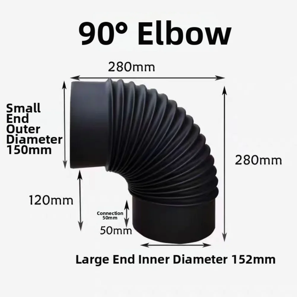 

Для гибкого камина 90-градусная коленчатая труба из нержавеющей стали для улучшенного подключения дыма и дымохода