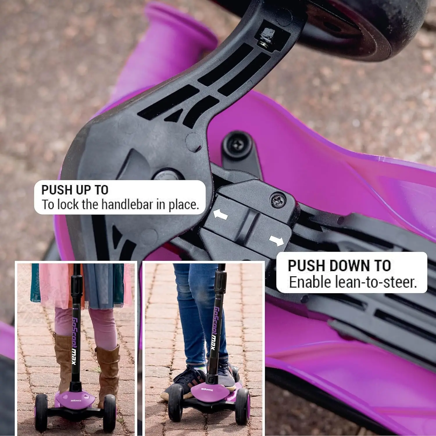 Trottinettes pour tout-petits – Trottinette à 3 roues pour enfants avec guidon réglable – Le GoScoot MAX est parfait pour les enfants et les tout-petits