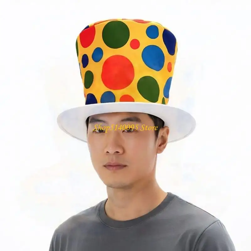 DXAE Adult Party Headwear with White and Yellow Spotted Halloween Hat