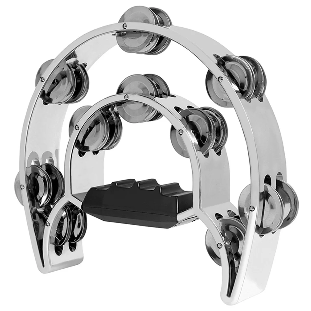 

Double Row Handheld Tambourine for Adults Professional Percussion Instrument for Party Ktv Music Performance Educational Use