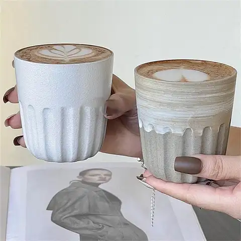 레스토랑 가마 커피 컵, 일본식 석기 머그잔, 커피 컵, 대형 물컵, 일본식 심플 그라데이션 머그잔, 음료 용기 주방
