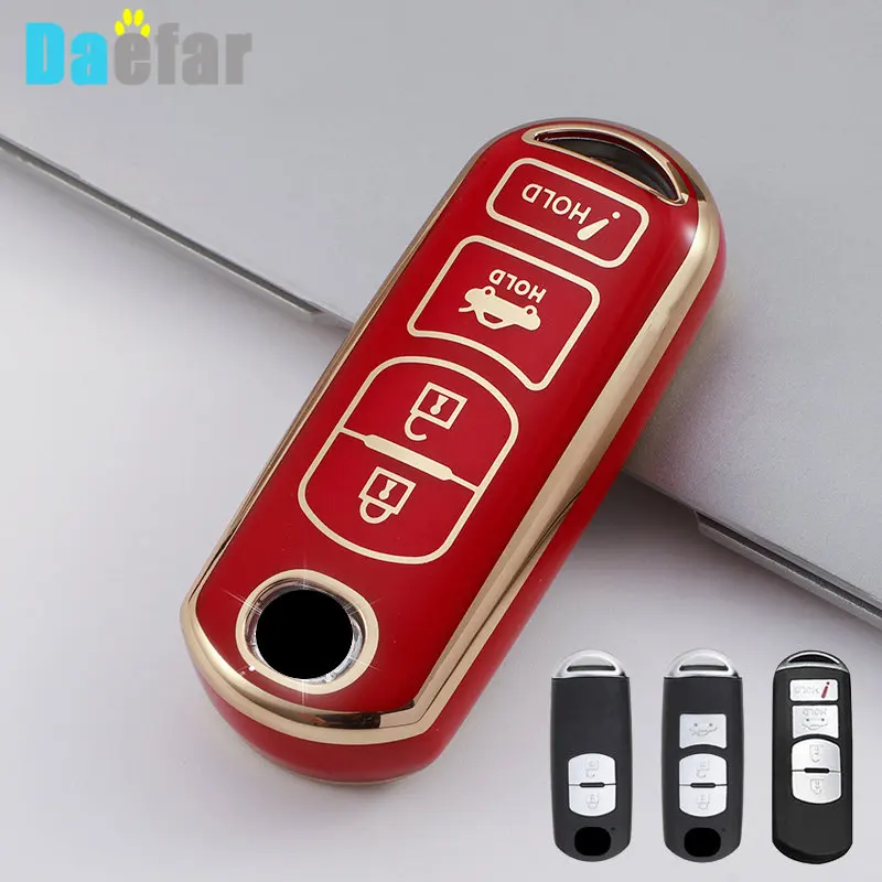 2 3 4 Buttons Remote Key TPU Cover Case for MAZDA 2 3 5 6 CX-3 CX-5 CX-7 CX-9 Speed Miata MX5 Shell Jacket Protector Shell Fob