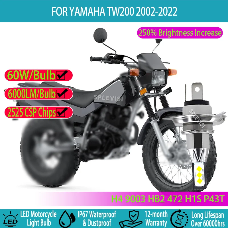 

Universal LED Headlight for Motorcycle Models For YAMAHA TW200 2002 2003 2004 2005 2006 2007 2008 2009 2010 2011 2012 2013-2022