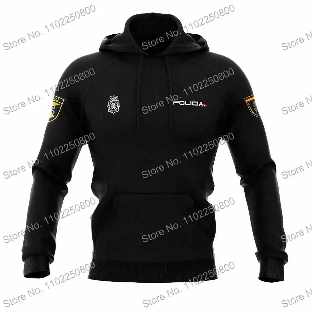 Spain National Police Hoodie GEO Sweatshirt Winter Hoodies Spanish Special Operations Group Streetwear Casual Pullover Jackets